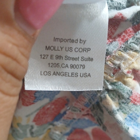 Molly Bracken Strapless Floral Dress - Red, Yellow, Blue Pre-owned Sz M - Picture 5 of 13